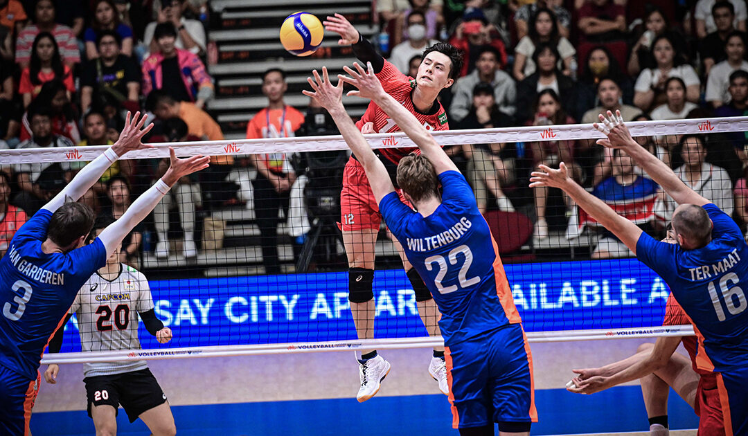 Japanese roar to 4-set win over Dutch before wild local fans