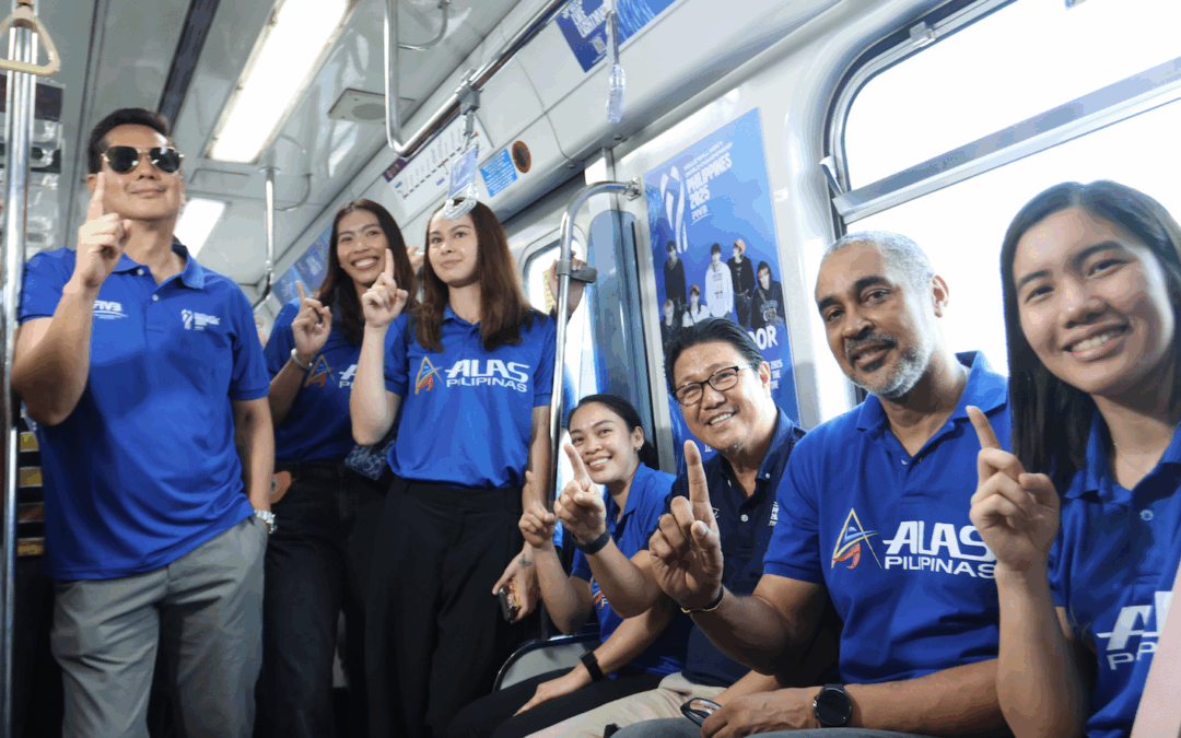 Jia, Dawn, Vanie, Alleiah drum up attention on FIVB MWCH while riding LRT-2
